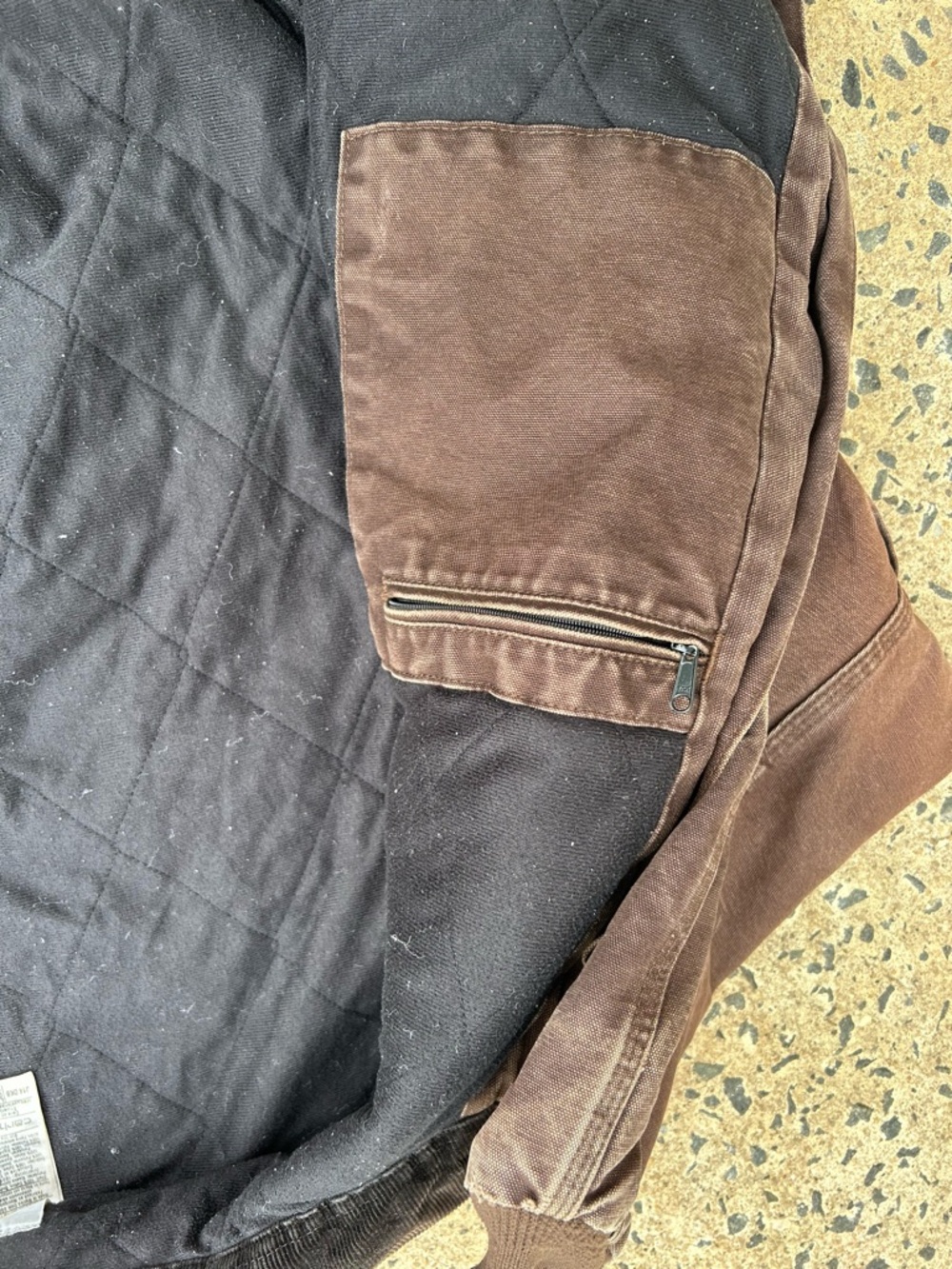 VTG Carhartt Jacket Santa Fe Distressed And Faded J14 DKB Mens Large Brown - Picture 9 of 10